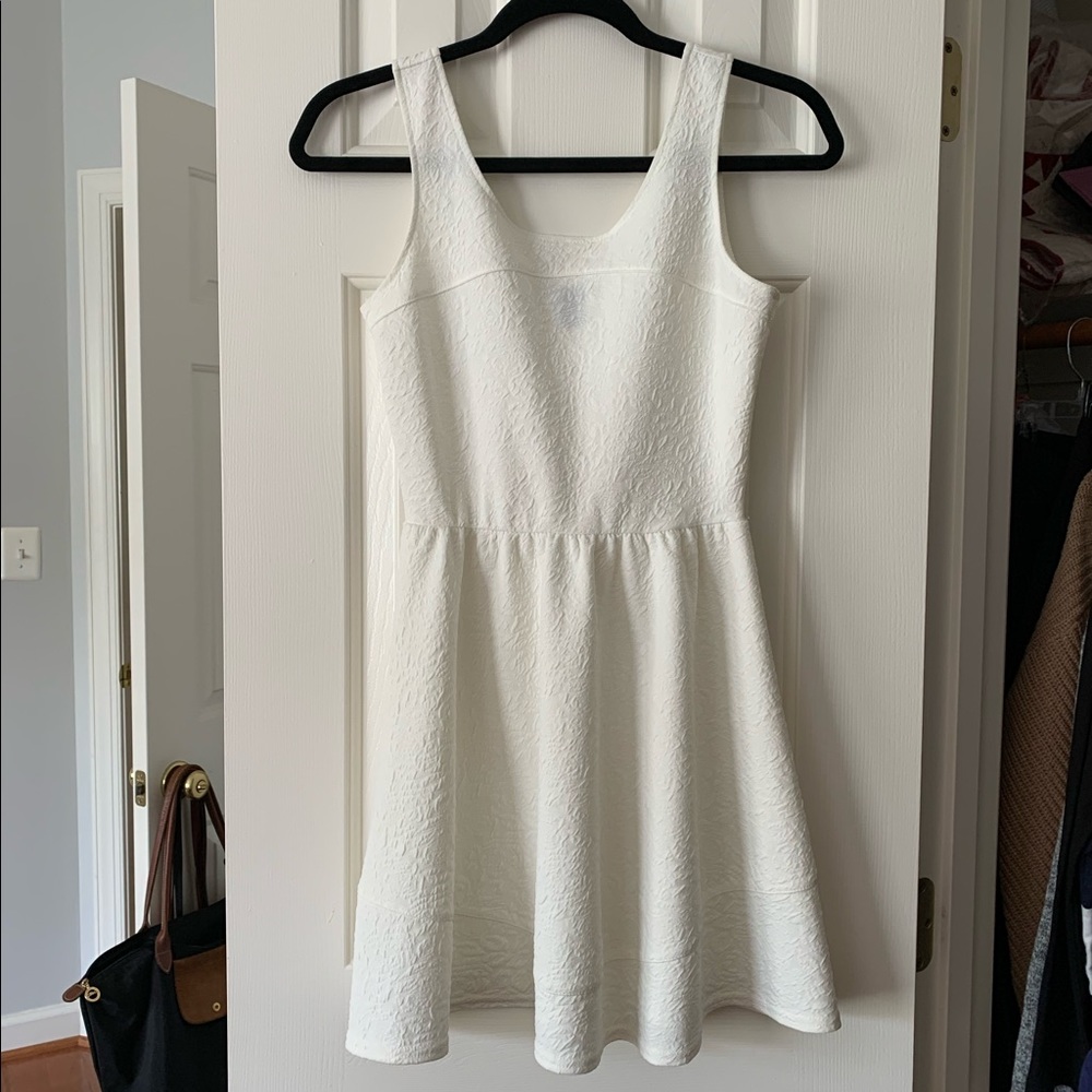 Off white colored floral printed dress